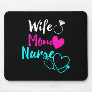 Wife Mum Nurse Womens Rn Lpn Mothers Day Gift For  Mouse Pad
