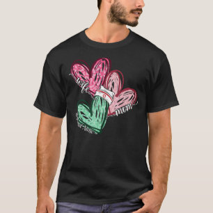 Wife Mum Registered Nurse Leopard Hearts  Mothers  T-Shirt