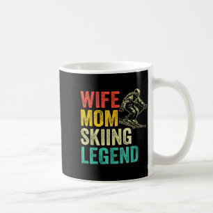 Wife mum skiing legend vintage mother's day funny coffee mug