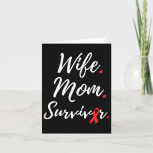 Wife Mum Survivor Blood Cancer Awareness  Card