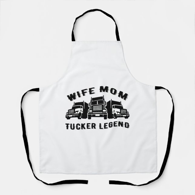 Wife Mum Trucker Legend Quotes Apron (Front)