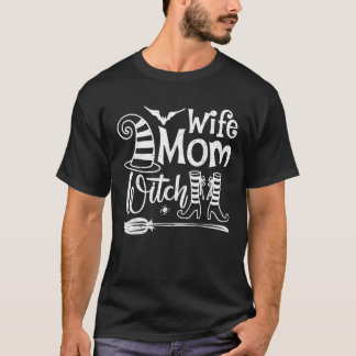 Wife Mum Witch Halloween T-Shirt