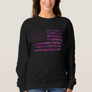 Wife Mummy Protector Hero Camo Pink American Flag  Sweatshirt