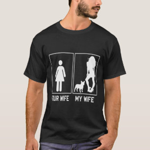 Wife My Wife French Bulldog Fun Frenchie For Husba T-Shirt
