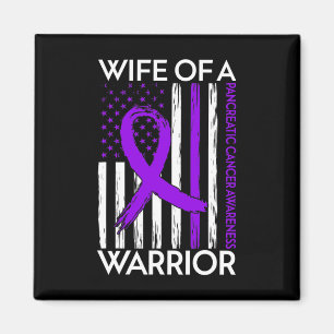 Wife Of A Warrior Pancreatic Cancer Awareness Supp Magnet