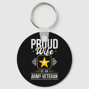 Wife Of Army Veteran Wife Proud Wife Of An Army Ve Key Ring