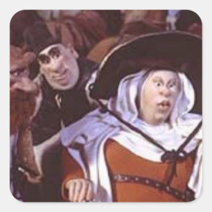 Wife of Bath from Canterbury Tales - Chaucer Square Sticker