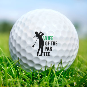 Wife of the Par Tee Green & White Golf Balls