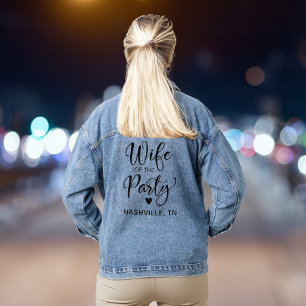 Wife Of The Party Nashville Bachelorette Party Denim Jacket