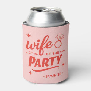 Wife of the Party Retro Bachelorette  Can Cooler
