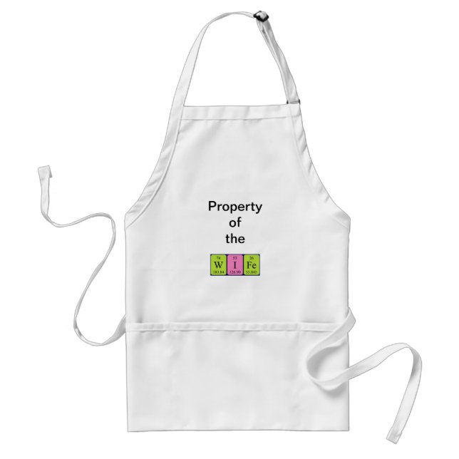 Wife periodic table name apron (Front)