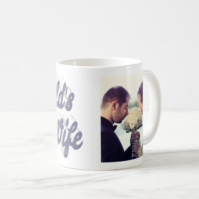 Wife Photo grey Coffee Mug (Front Right)