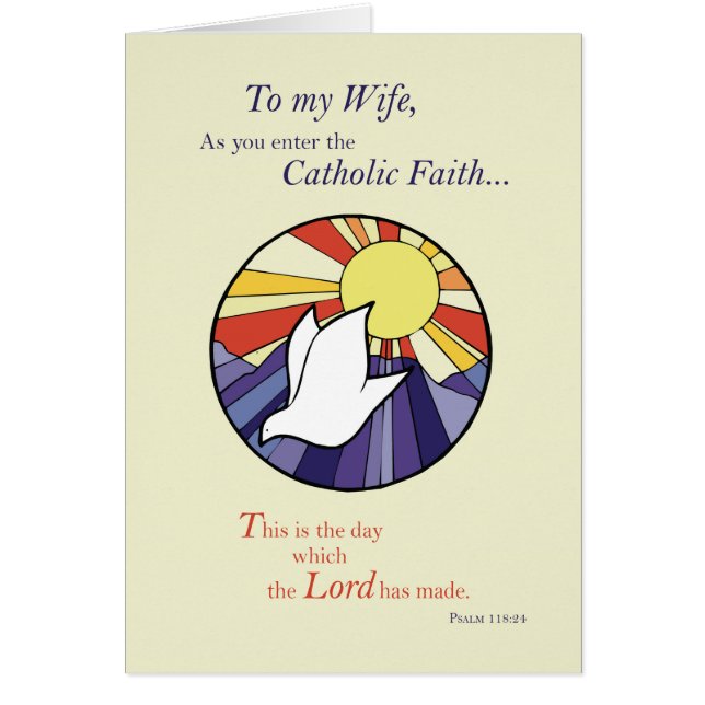 Wife RCIA Catholic Dove Sun Circle, Rite of Christ (Front)