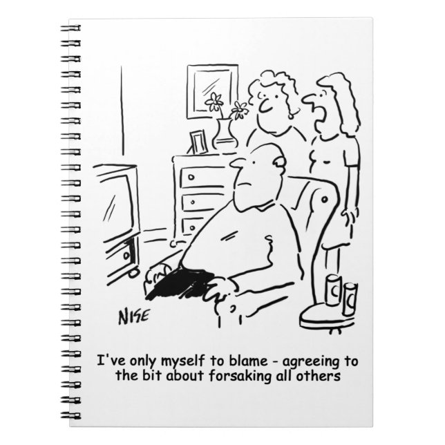 Wife regrets her wedding vows spiral notebook (Front)