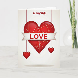 Wife Romantic Love Heart Card