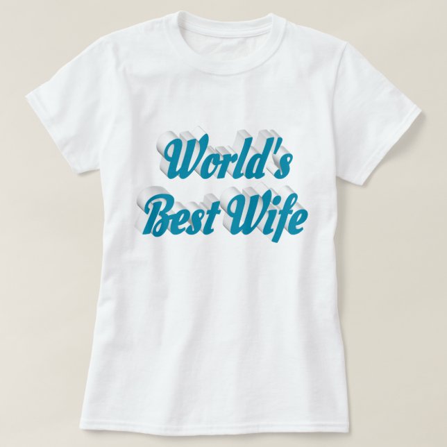 Wife sky blue text T-Shirt (Design Front)