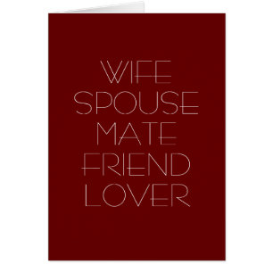 WIFE-SPOUSE-MATE-FRIEND-LOVER
