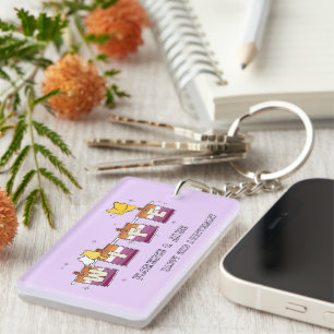 Wife Sunset Lesbian Flag Happy Anniversary Acrylic Key Ring