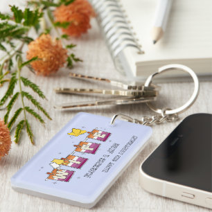 Wife Sunset Lesbian Flag Happy Anniversary Acrylic Key Ring