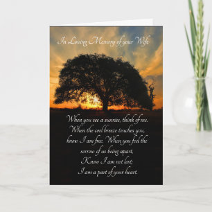 Wife Sympathy Loss of Wife Condolences Card