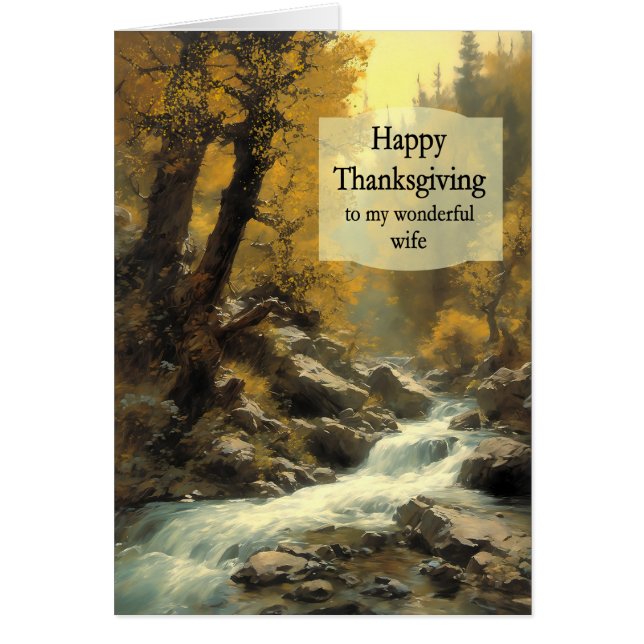 Wife Thanksgiving Forest and Stream  (Front)