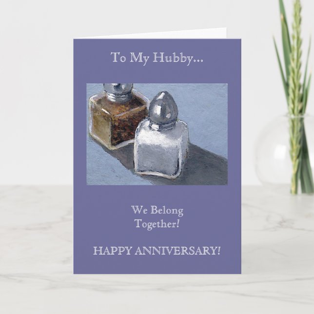 Wife to Husband: Salt and Pepper: Belong Together Card (Front)