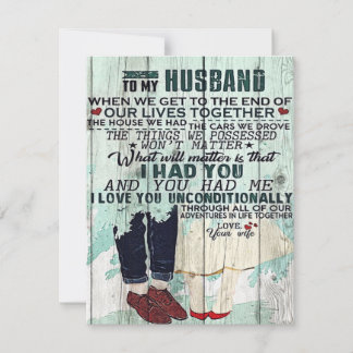 Wife To My Husband Gift | To Husband Letter | Invitation