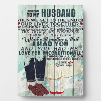 Wife To My Husband Gift | To Husband Letter | Plaque