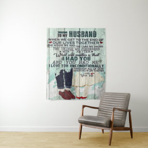 Wife To My Husband Gift To Husband Letter Tapestry
