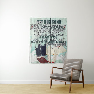 Wife To My Husband Gift | To Husband Letter | Tapestry