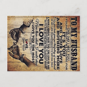 Wife To My Husband Letter Husband Lovely Gift Announcement Postcard