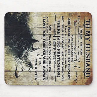 Wife To My Husband Letter | Love Quotes Gift | Mouse Pad