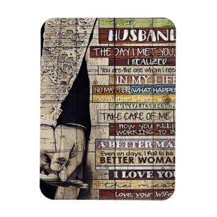 Wife To My Husband Letter New Home Decor Magnet