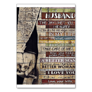 Wife To My Husband Letter   New Home Decor Table Number