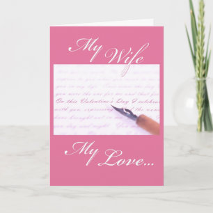 Wife Valentine's Day Letter Holiday Card
