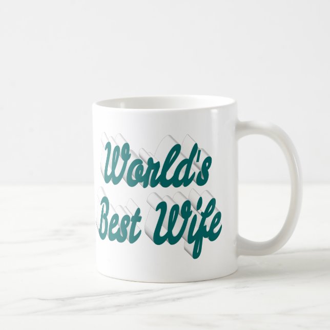 Wife with green half text  coffee mug (Right)