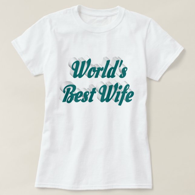Wife with green text T-Shirt (Design Front)