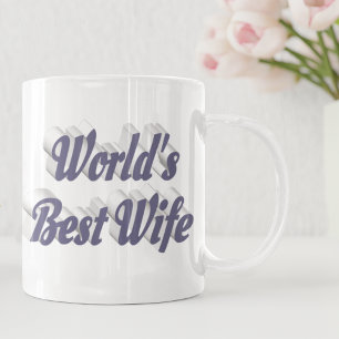 Wife with grey half text coffee mug