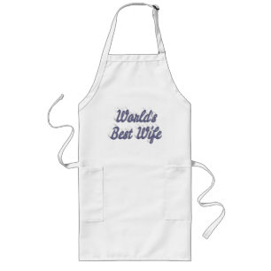 Wife with grey text long apron