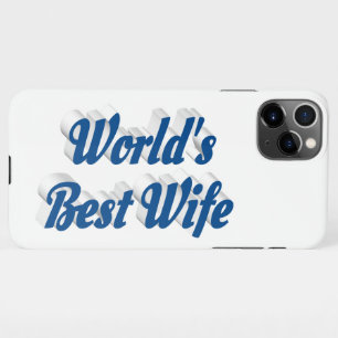 Wife with sea blue text  iPhone case