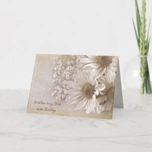 Wife's Birthday daisy bouquet Card