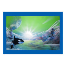 Wifes favourite whale picture poster print