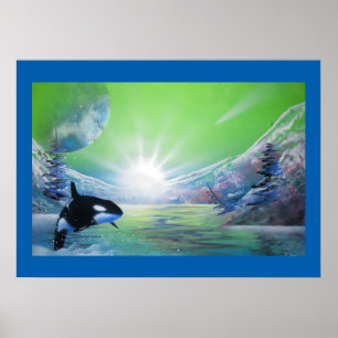 Wifes favourite whale picture poster print