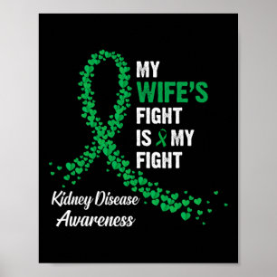 Wife's Fight My Fight Kidney Disease Awareness  Poster