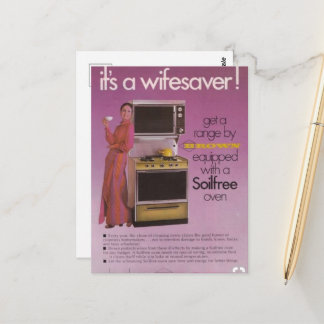 “Wifesaver” Retro Oven Ad Postcard