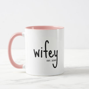 Wifey Custom Couple Mug Wedding Mug Anniversary