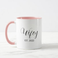 Wifey Elegant Black Script White Women