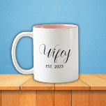 Wifey Elegant Black Script White Women Two-Tone Coffee Mug<br><div class="desc">Wifey Elegant Black Script White Women Two-Tone Coffee Mug. Choose the colour and style from the options menu.</div>