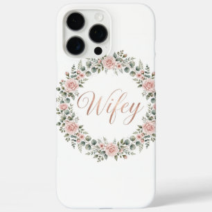 Wifey Floral Rose Gold iPhone Case