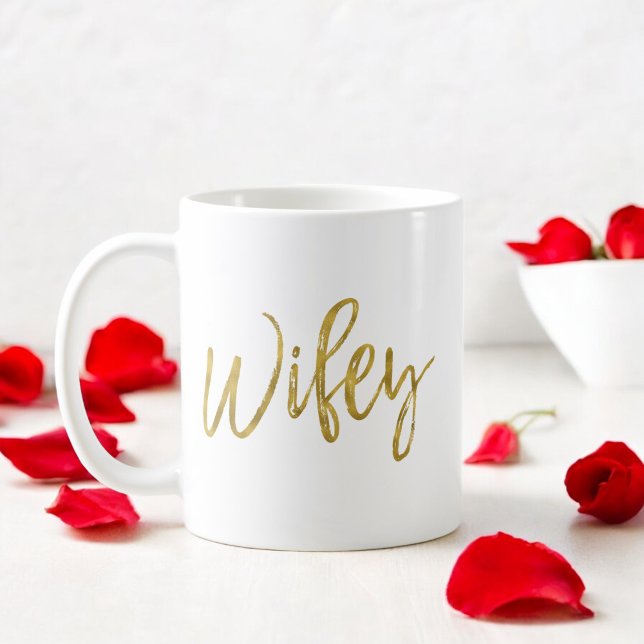 Wifey Gold Foil Birthday Coffee Cup (Creator Uploaded)